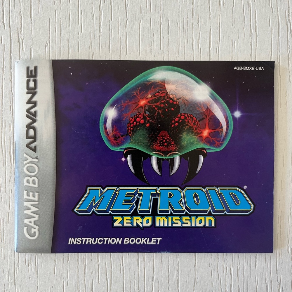Nintendo Game Boy Advance Metroid Zero Mission Instruction Booklet